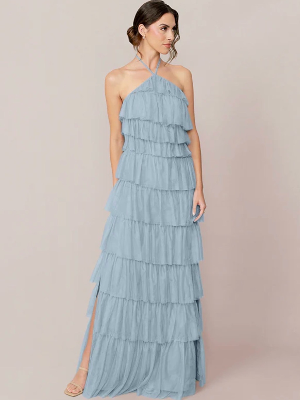 Revelry Carrie Tulle Dress - Sky Blue